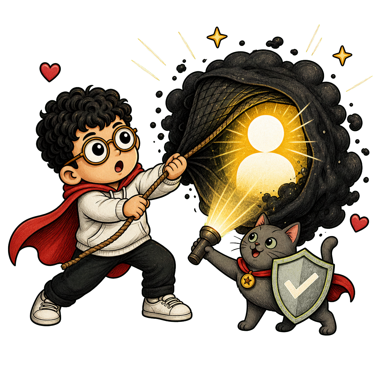 Shadowban Removal Pro IG HERO mascot illustration