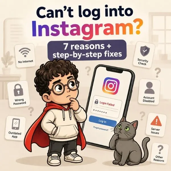 Can't log into Instagram — 7 reasons and fixes guide by IG HERO