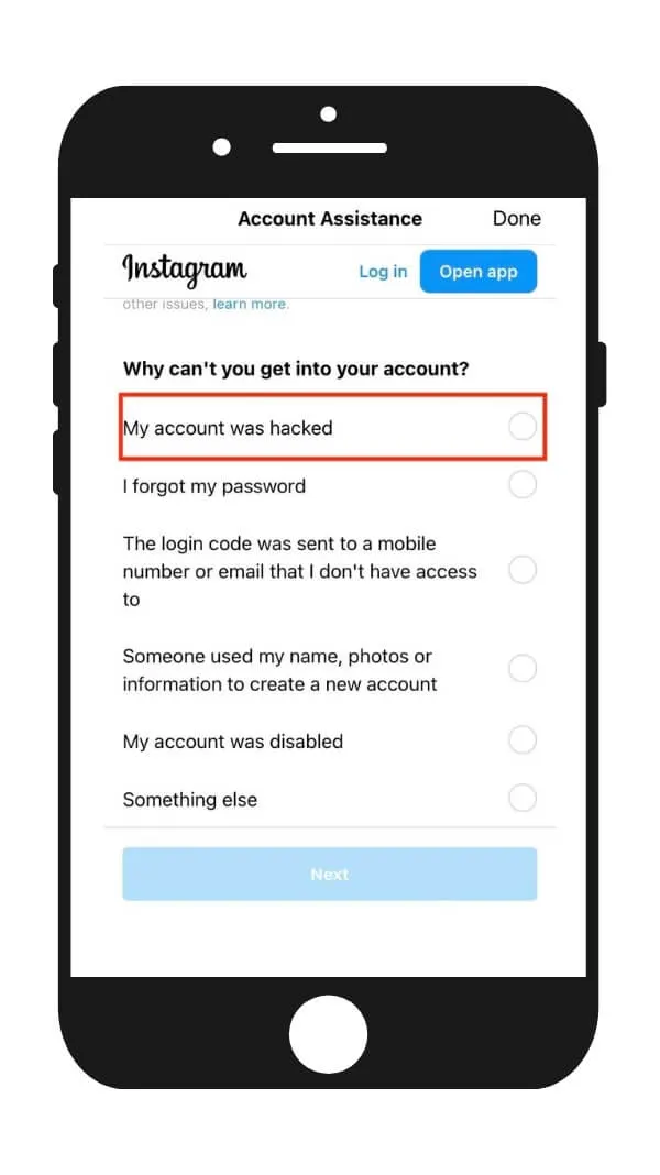 Forgot password method — step 4