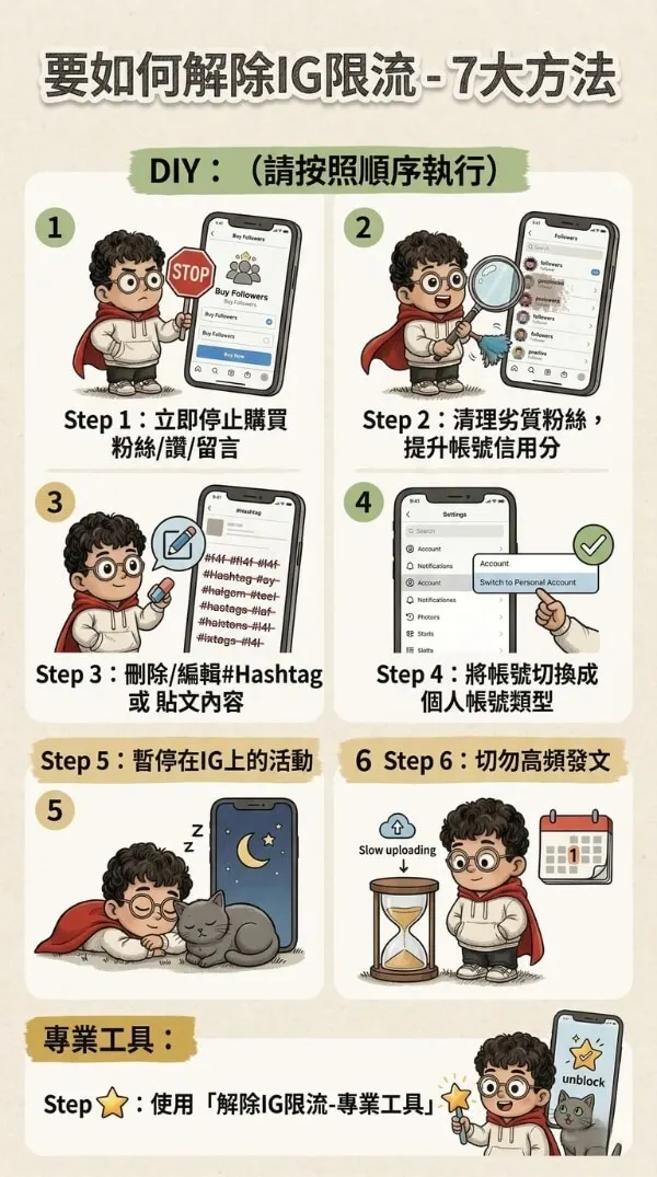 解除ig限流說明-包含diy方法以及專業工具方法-按照步䠫操作就可以解除限流