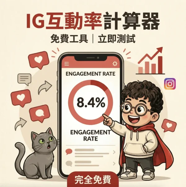 IG互動率計算器-免費計算ig上面任何公開帳號的互動率