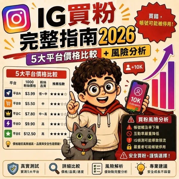 ig買粉完整指南2026-對比港台各大買粉平台方案-評估買粉效果